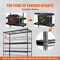 Black Carbon Steel Adjustable Garage Shelving Unit Heavy Duty Storage Rack with Powder Coating